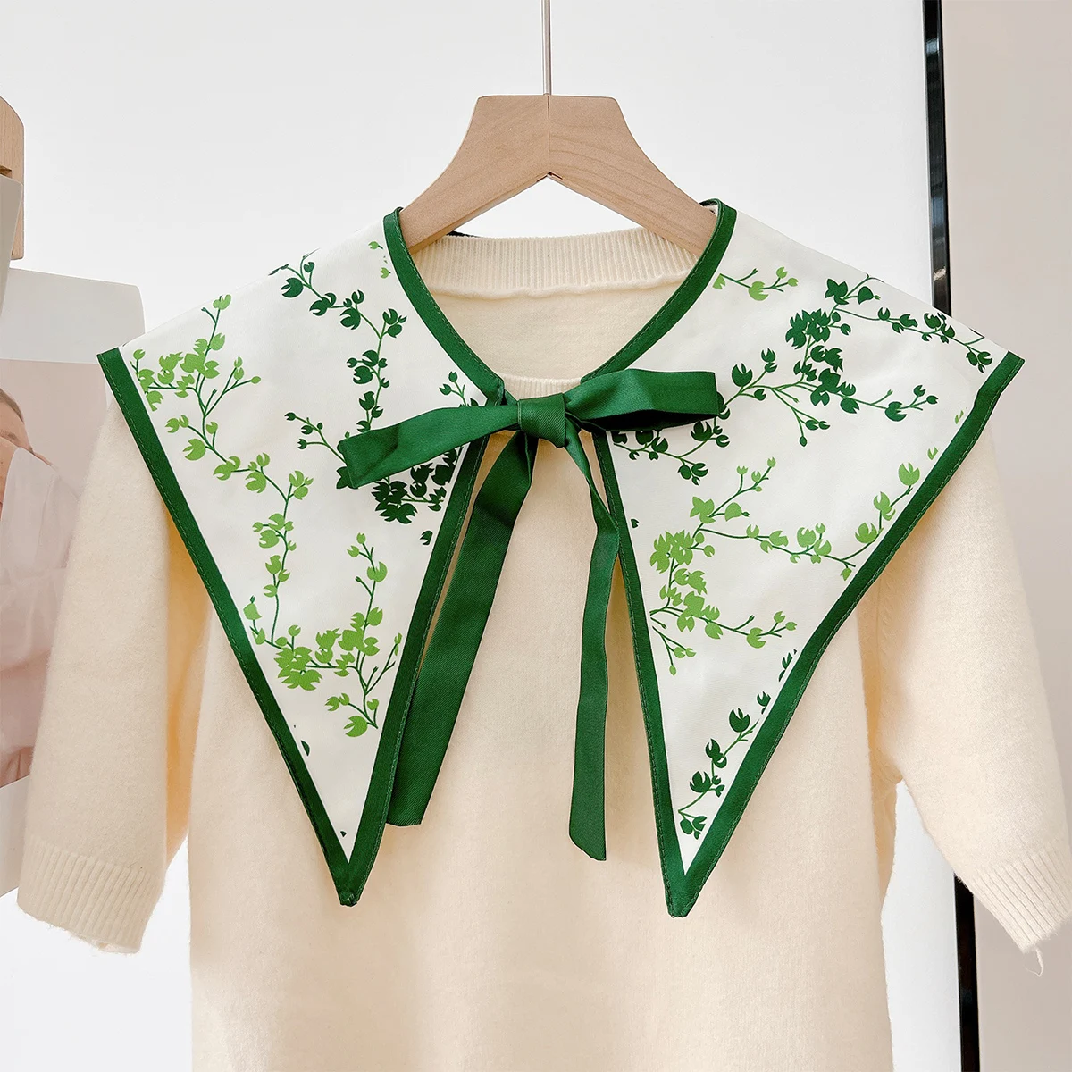 Fashion Detachable Collars Floral Printed Shawl Summer Shoulder Cover Fake Collar For Women Decorated Scarf Poncho New Design