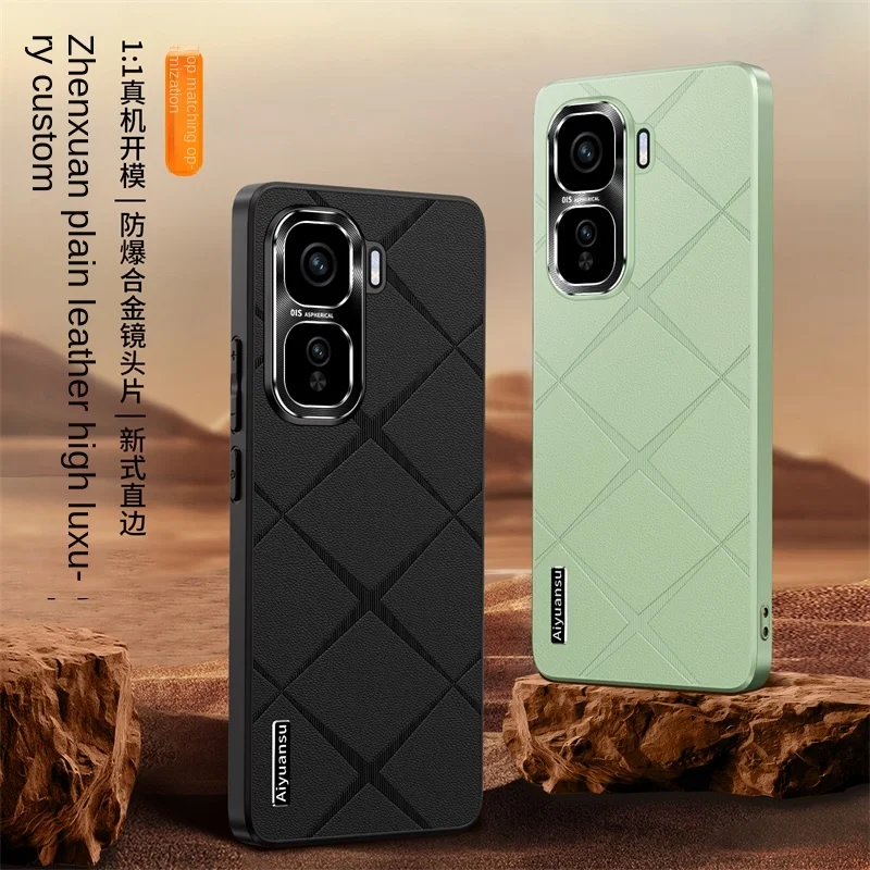 

For VIVO IQOO Neo 10 10 Pro high-luxury vegan leather metal lens protection anti-drop and anti-fingerprint phone case