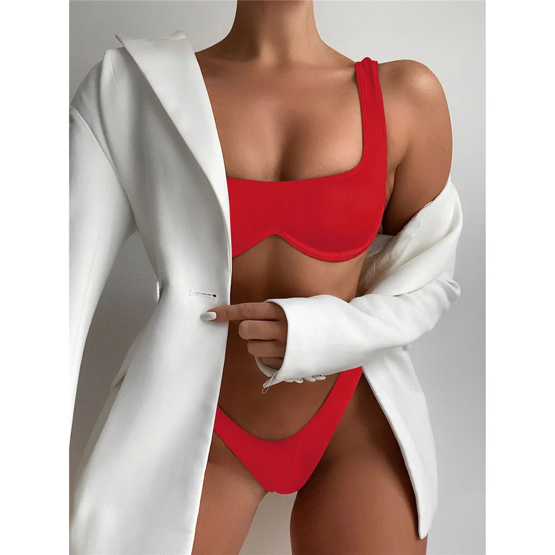 Sexy V-Bar-Bikini mit Bügel, Damen-Badeanzug, zweiteiliges Bikini-Set, brasilianischer Badeanzug, Badebekleidung für Damen, V2870 – Detail 16