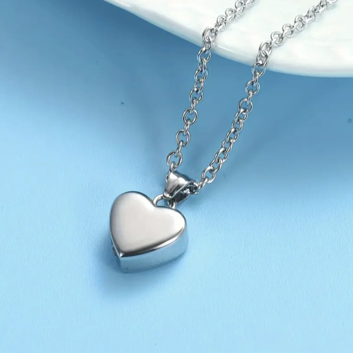 Cremation Jewelry for Ashes for Human Keepsake Stainless Steel Memorial Pendant Cremation Urn Necklace for Human Ashes