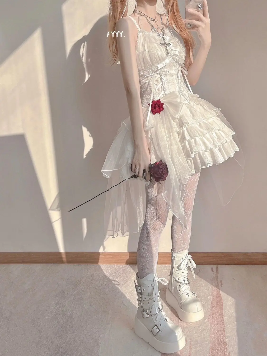 

MAGOGO Little Rose jsk Платье с бретелькой на шее, Платье Лолиты, Лолита на бегу, Пышное платье принцессы в балетном стиле