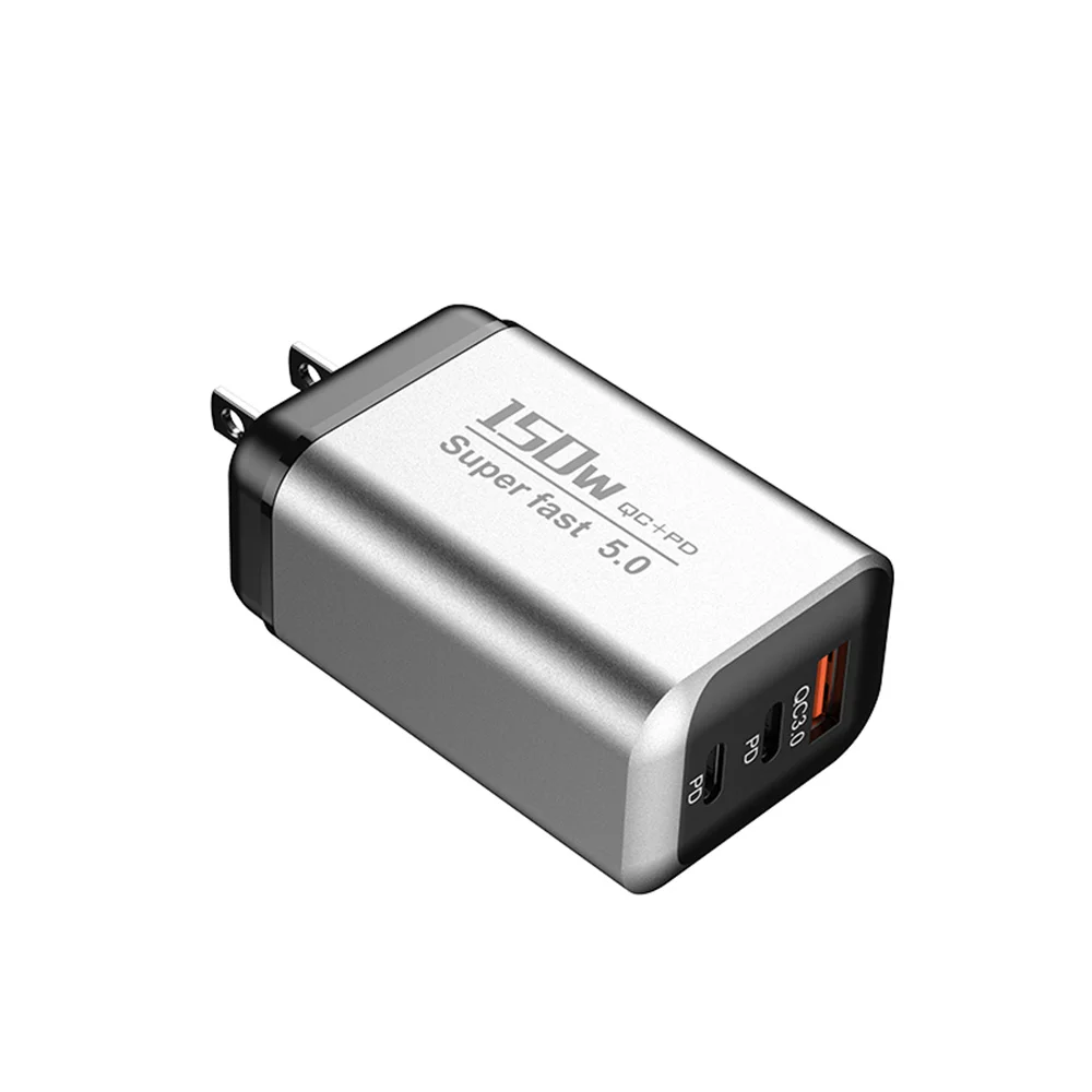 150W USB Typ-C Ladegerät USB QC3.0 Schnellladegerät für Mobiltelefone Reiseadapter für iPhone 17 Samsung Xiaomi EU/UK/US-Stecker