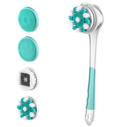 Hot Sale 4 In 1 Long Handle Multi Functional Waterproof Soft Back Massage Electric Brush Silicone Bath Body Brush 2023