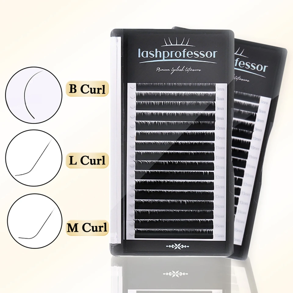 

Lashprofessor L M Curl Individual Eyelash Extension Russian Volume Cashmere Matte Silk Lashes Soft Natural L M B Curl Faux Cils