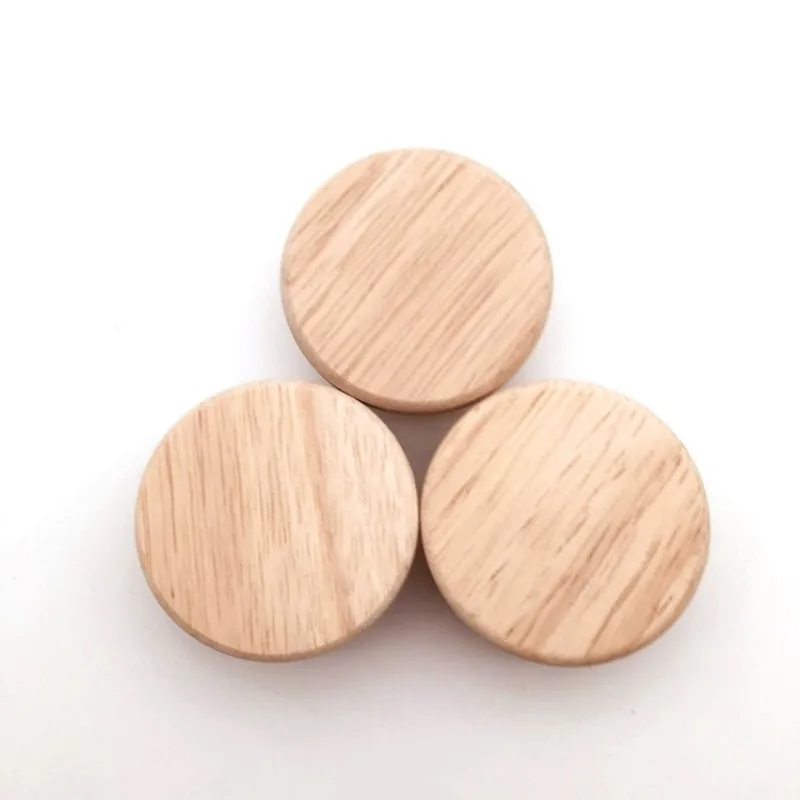 4PCs Round Handle Dia 50mm Natural Wooden Cabinet Drawer Wardrobe Knobs For Cabinet Drawer Handle Furniture Hardware