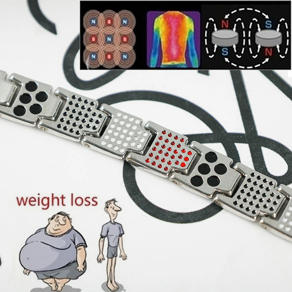 Magnetic Therapy Detachable Magnet Bracelet Unisex Promotion Metabolism and Blood Circulation Movement Slimming Bracelet