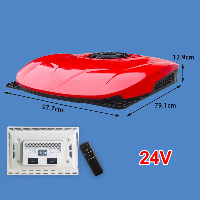 50dB Ultra Quiet 12V/24V 8000BTU Heavy-Duty Roof Parking Air Conditioner for Truck & Semi Trailers