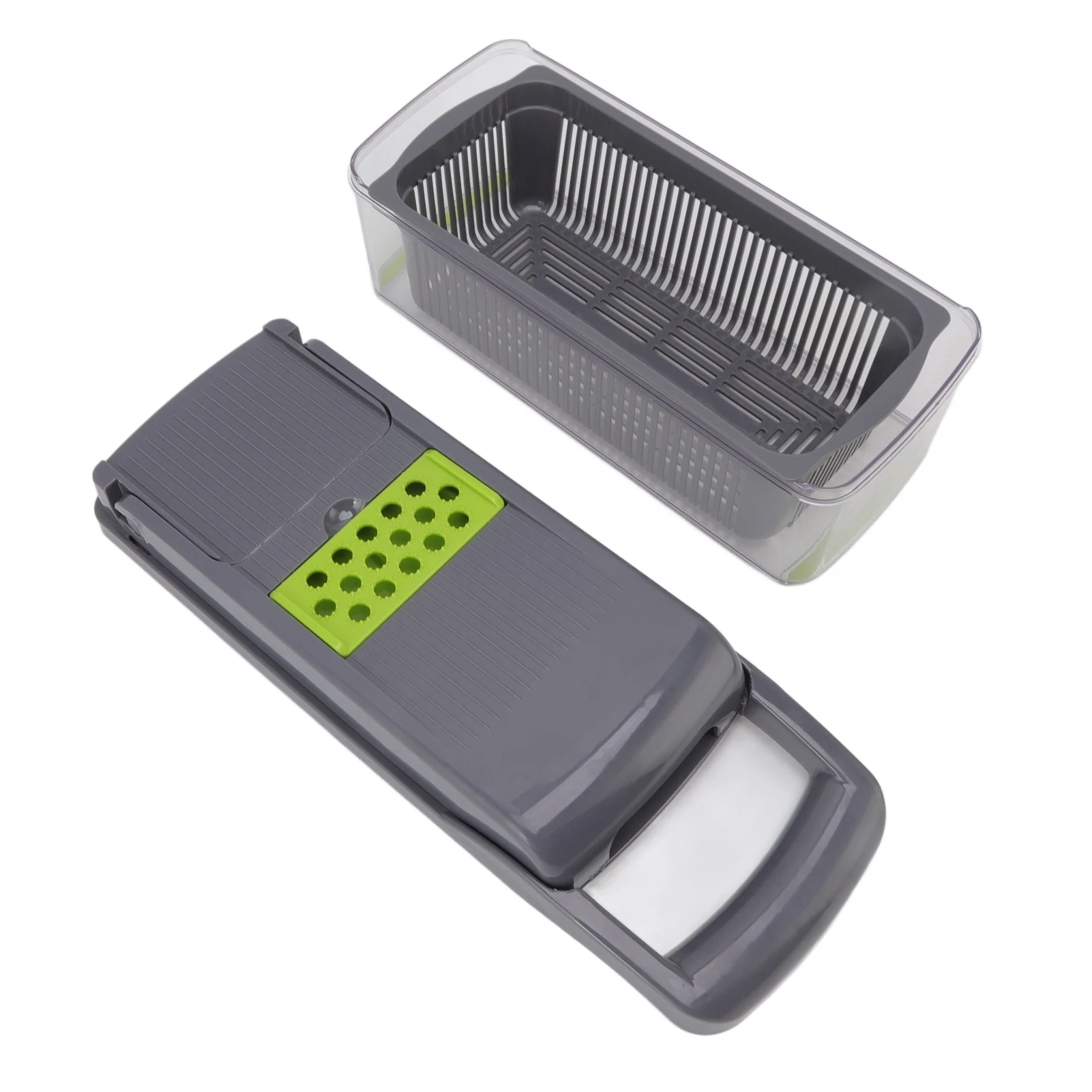 Picadora de cebolla, cortador de verduras que ahorra trabajo, artefacto de cocina, cuchillas de acero inoxidable grises, multiusos para pimientos y frutas