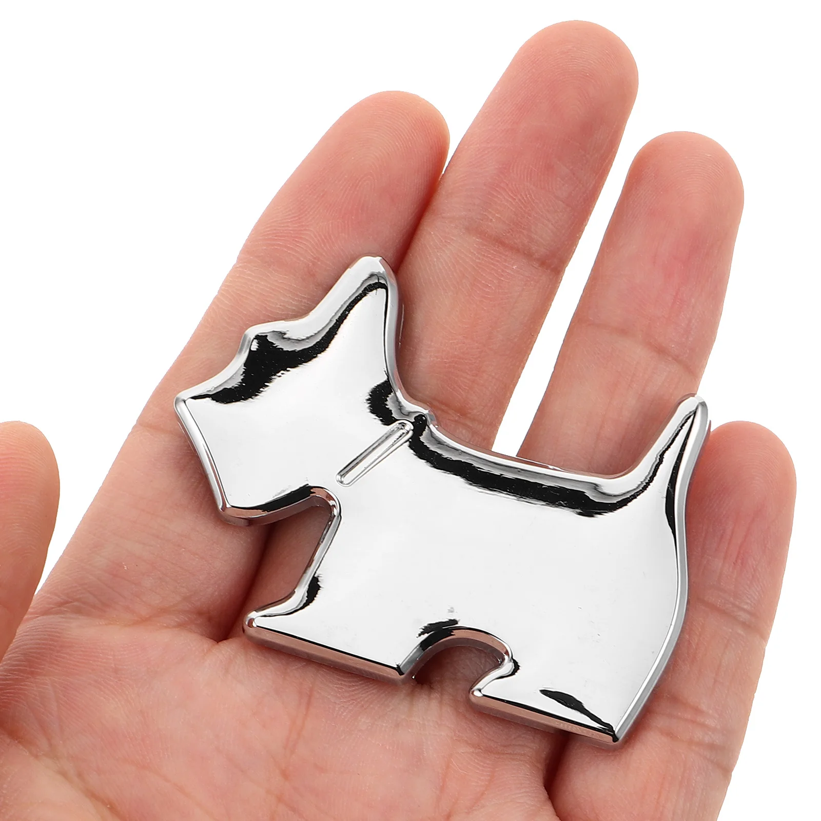 

2Pcs Metal Dog Car Stickers Cute Pet Decals Scratch Cover Solution Waterproof Exterior Decorative Emblems for Vehicle Tail