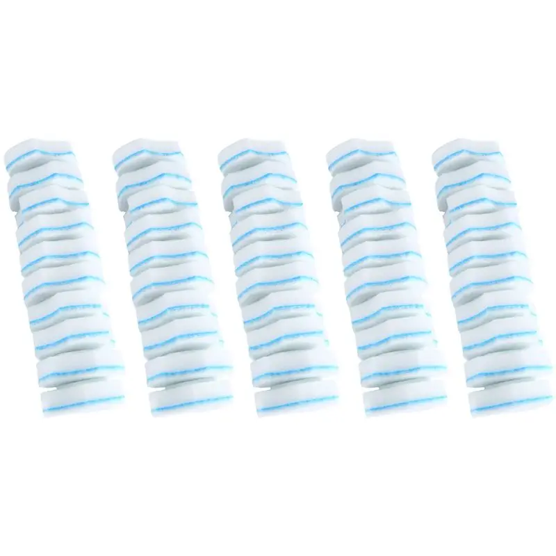 ABVT-Toilet Bowl Refills 50 Count Upgraded Material Disposable Toilet Cleaning Sponges Heads Toilet Brush Refills Easy Install