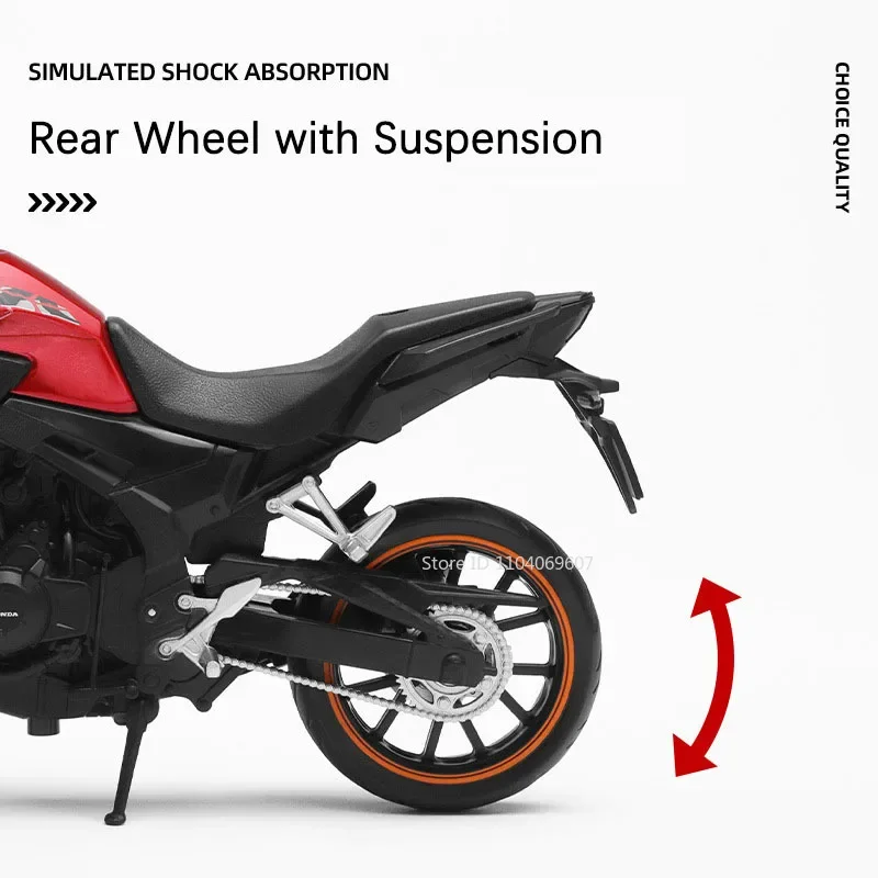 1:12 ‌ Honda ‌ CB400X Spielzeug-Motorradmodelle, Legierung, Druckguss, BMW R1250GS, Stoßdämpfung, Vorderrad, Lenkung, Sammlung, Motorräder – Detail 4