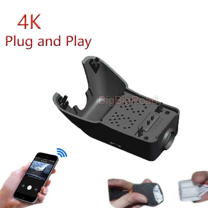 4K Plug And Play For Volvo Polestar 2 2021 2022 2023 Car Wifi DVR Video Recorder Dashcam Camera FHD 2160P