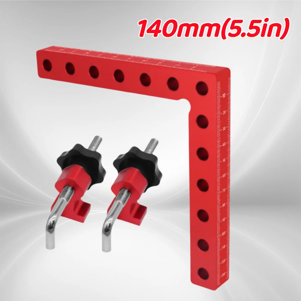 Aluminiumlegierung 90-Grad-Positionierungs-Winkelklemmen-Set für Holzbearbeitung, L-Winkelwerkzeug für Schreiner, Schränke und Bilderrahmen – Detail 5