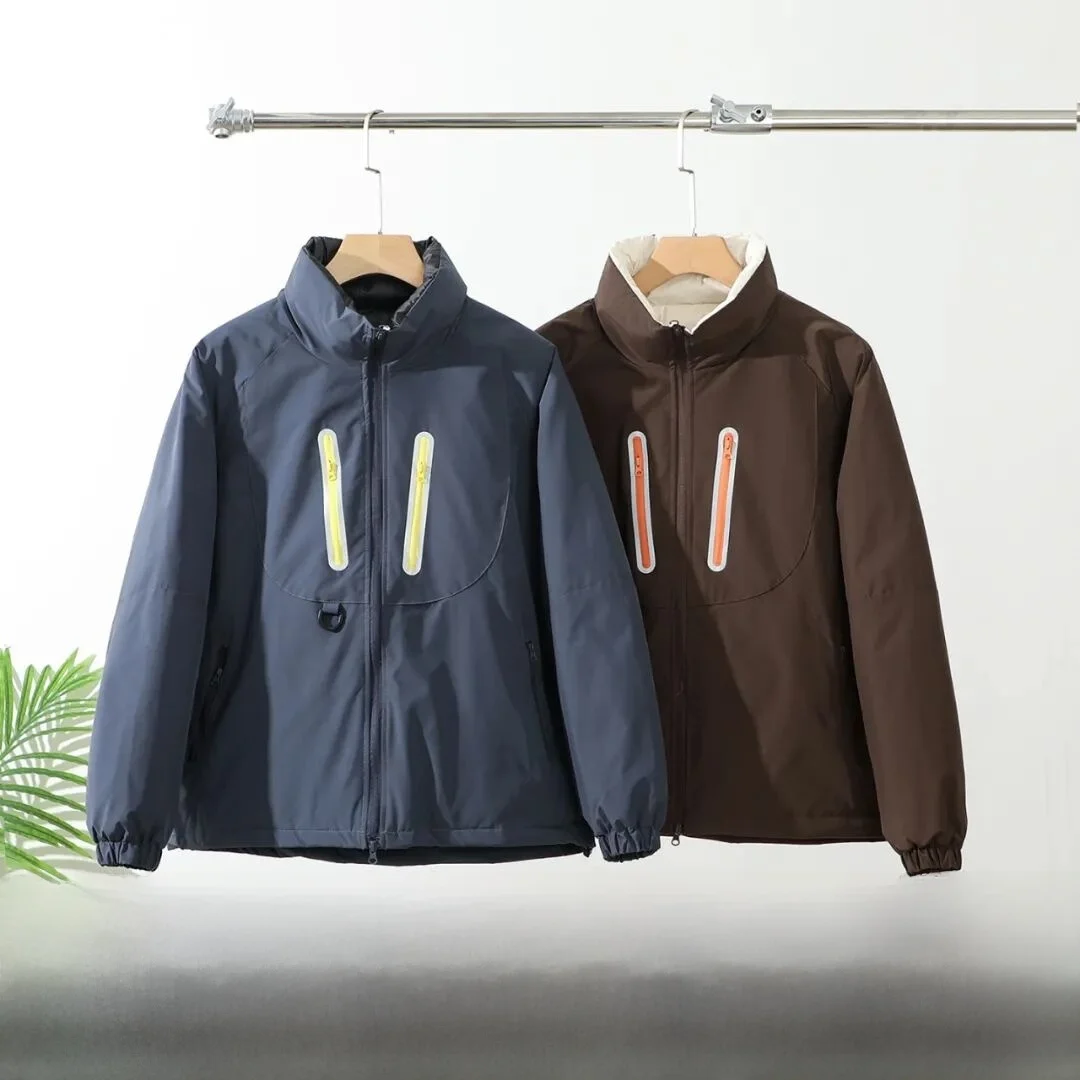 

High-End Windproof Water-Resistant 90 Du down Thiened Outdoor Hooded Puffer Jaet for Couples Autumn Winter Regular Fit