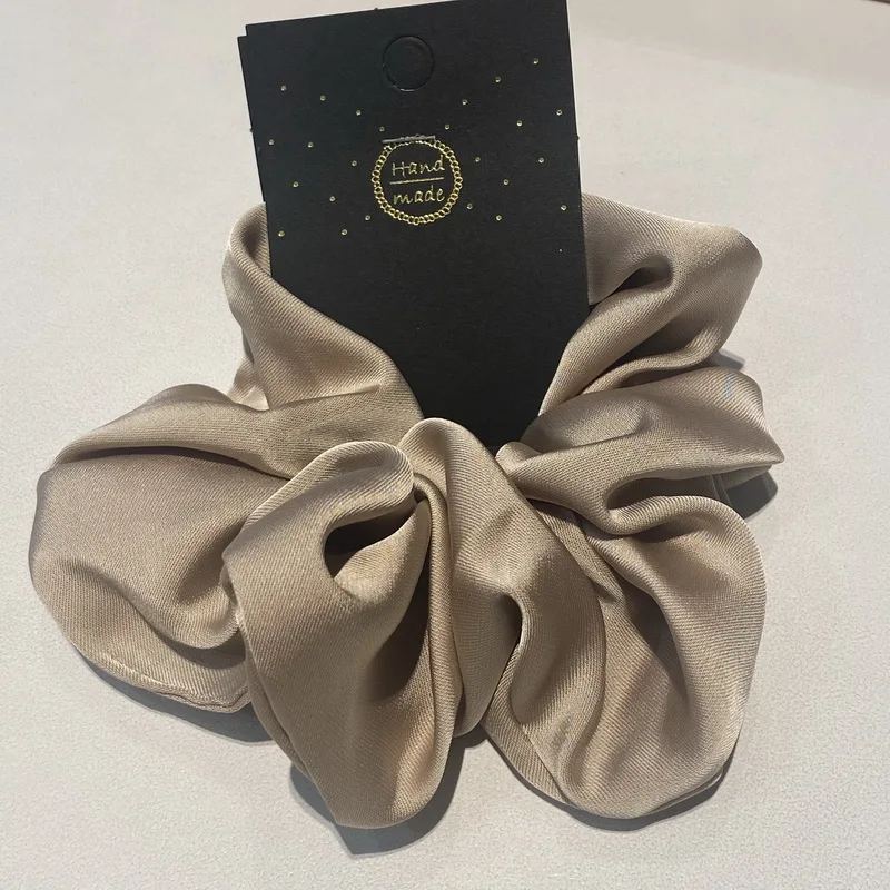 Korea fashion silk scrunchie for women elastic satin hair ties girls big hair bands large scrunchie chouchou soie haaraccessoire