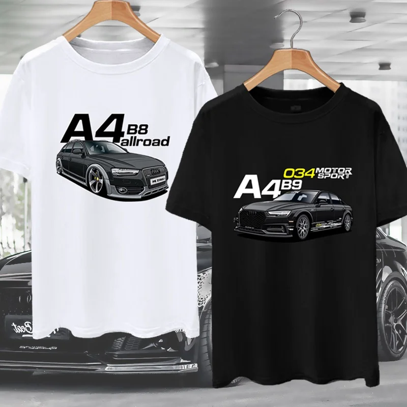 

New German A4 Audi S6 Modified RS5 Car Performance Car Short-sleeved T-shirt Men's Half-sleeved Clothes