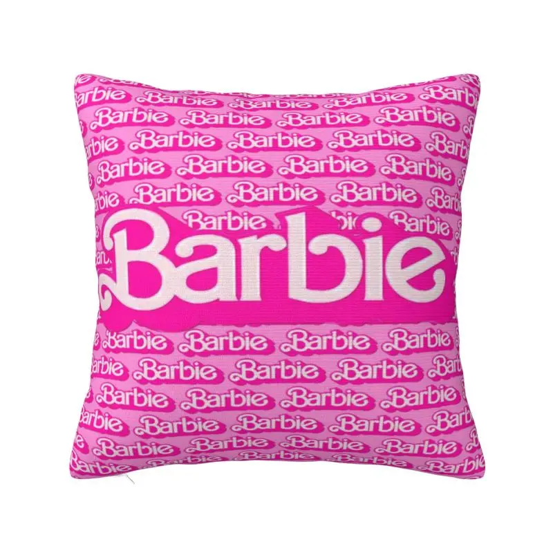 Custom Barbie Pattern Cushion Cover Velvet Modern Pillow Cases