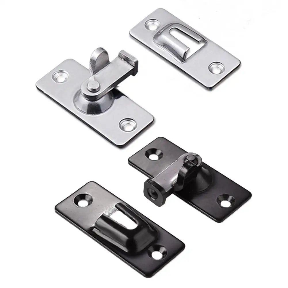 Door Lock Guard Latch Bolt 90 Degree Stainless Steel Toggle Latch Sliding Barn Door Lock Wine Cabinet Closet Right Angle Lock