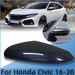 Espelho retrovisor capa escudo fora da porta espelho habitação asa espelho para honda civic x 2016 2017 2018 2019 2020 com cor