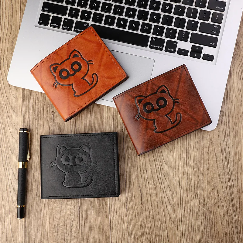 

LITTLE CAT SHORT THIN WALLET,COIN PURSE,MINI CARD HOLDER,for both men and women,portafoglio donna luxury, monedero para hombre
