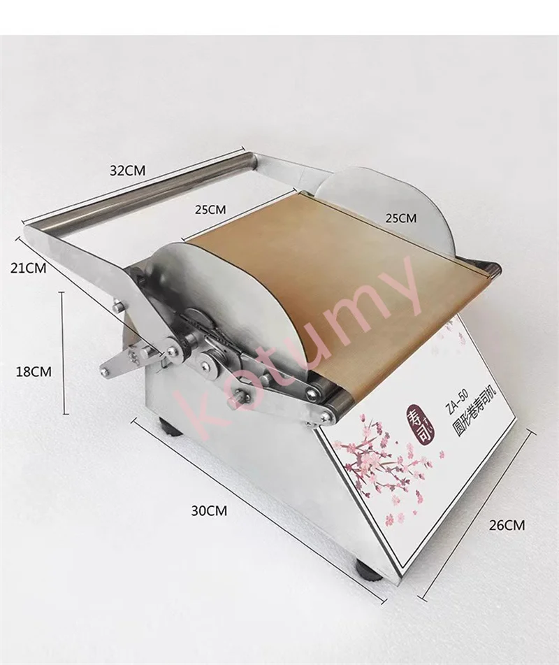 Automatic Sushi Rolling Machine Round/Square Rice Roll Roller Maker 304 Stainless Steel Food Grade Material Commercial Tool