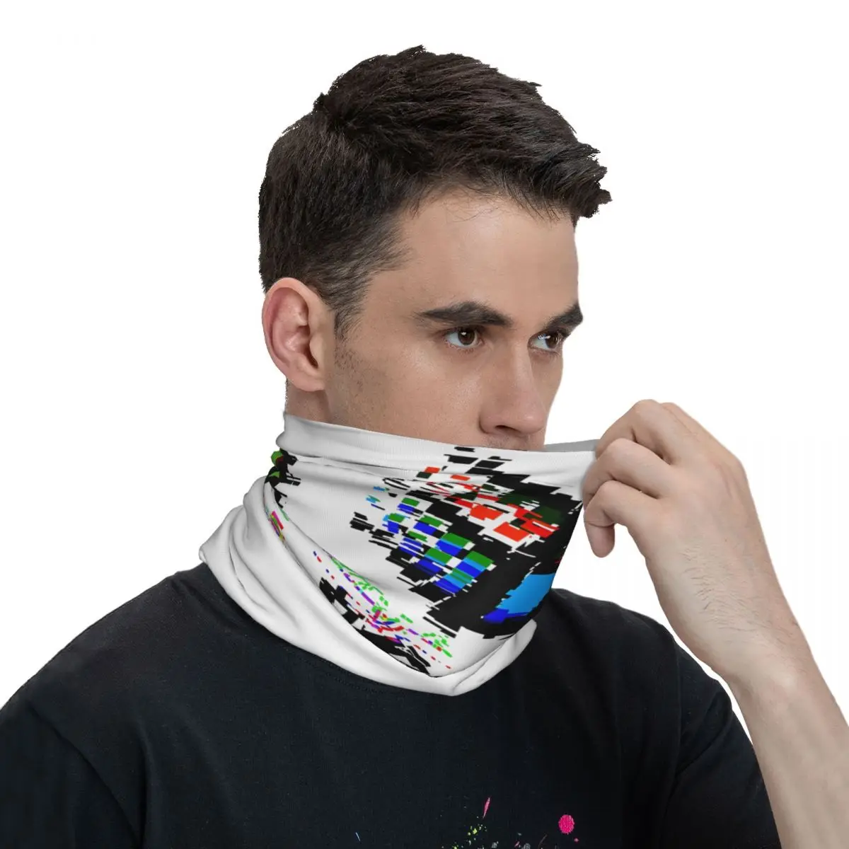 Diverge Glitch-Couvre-cou bandana fin unisexe, écharpe imprimée, multi-usage, accessoires de système informatique Windows 95, cyclisme, équitation, hommes