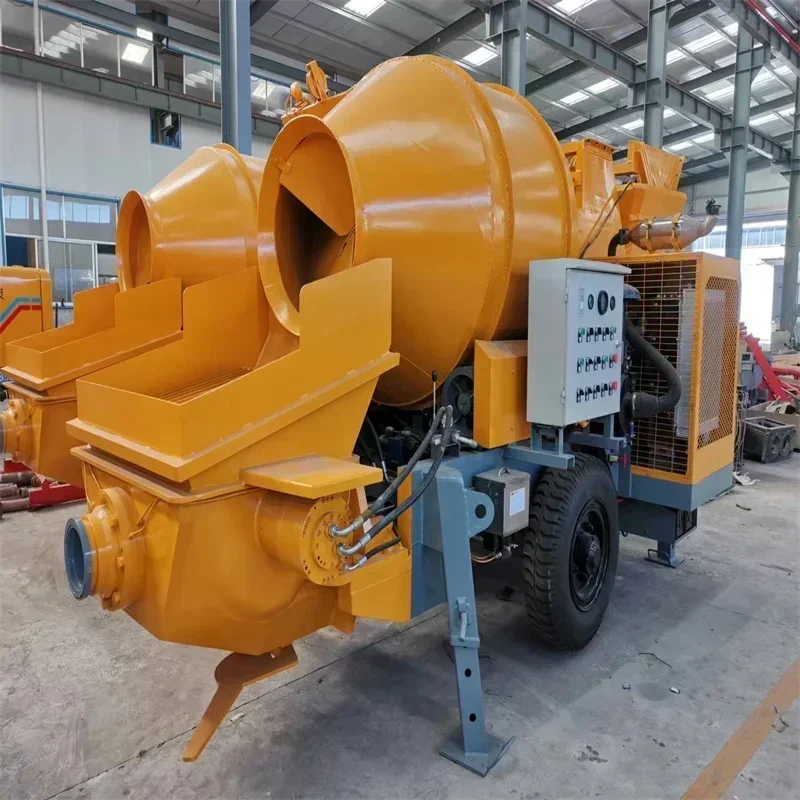 Diesel Concrete Pumps Mixer Diesel Pumping Hinery Trailer Cement Pumps Concrete Mixer Pump Hine Hot Sale Brazil