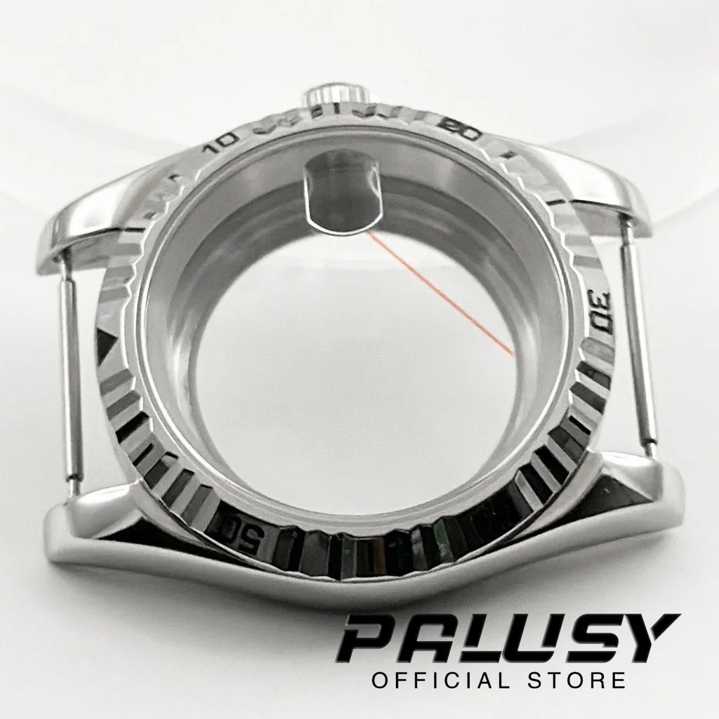 39MM Sapphire Glass Waterproof Silver Fluted Curved Watch Case Fit NH35 NH36 NH34 ETA 2824 PT5000 Movement image 3