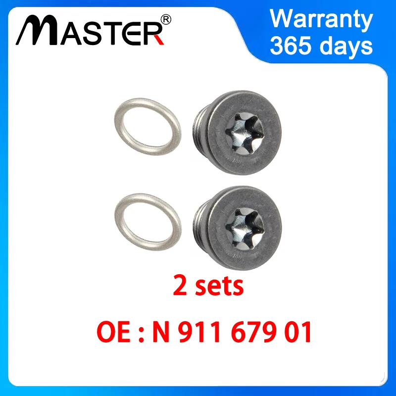 M14x1,5 Genuine Engine Oil Pan Drain Plug Kit N0138157 N91167901 for VW Jetta Golf CC PASSAT AUDI Q3 Q5 Q7 TT N 911 679 01