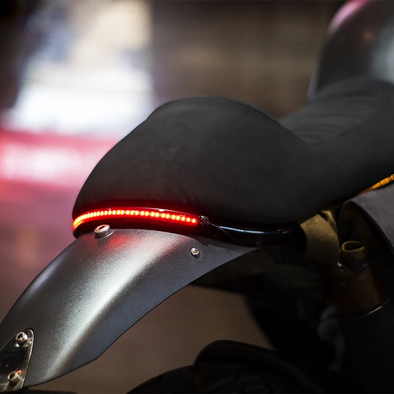 ไฟเลี้ยว LED แบบยืดหยุ่นกันน้ำ 12V สำหรับมอเตอร์ไซค์ ไฟหน้าแบบวงแหวนกระพริบ ไฟเลี้ยวและไฟเบรกหลัง