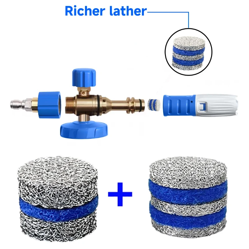 3/5-Ply Pressure Washer PA Pot Nozzle Head Stainless Steel Foam Screen Filter Snow Foam Gun Parts Durable Car Accessories