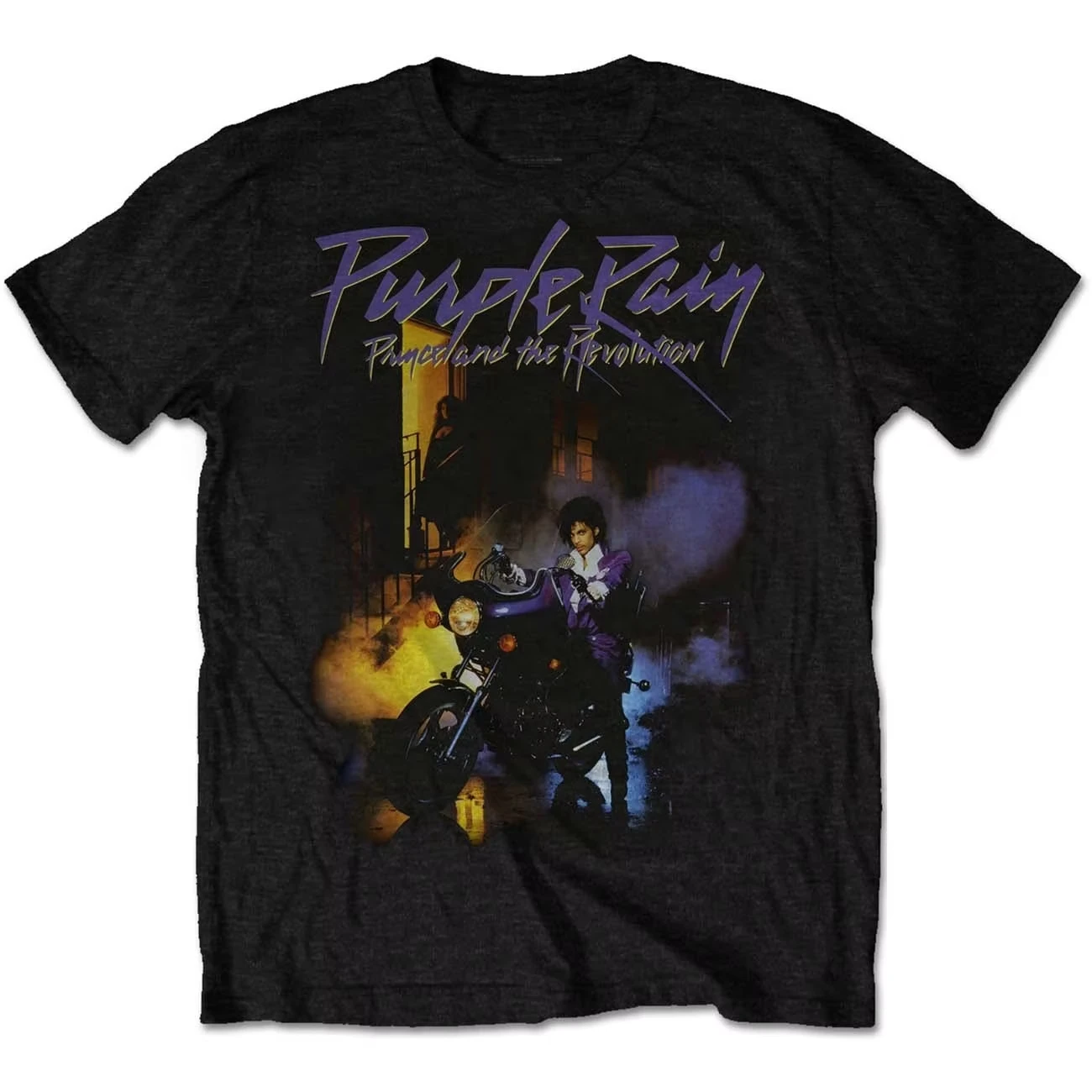 Camiseta de algodón 100 para hombre con estampado de motocicleta Prince Purple Rain, camiseta de manga corta Unisex con leyenda de Funk Rock para recreación al aire libre