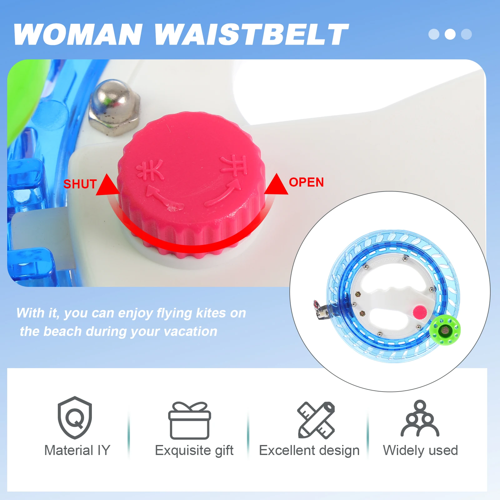 Enrouleur de ligne en plastique léger, outil de sport de plein air pour enfants adultes débutants, accessoire de cerf-volant, roue de ligne de cerf-volant 1 pièce
