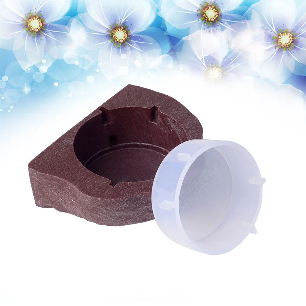 

Magnetic Levitation Reptile Food Water Bowl Brown Elevated Feeding Pot For Lizard Turtle Pet Feeding Station Durable Easy Clean