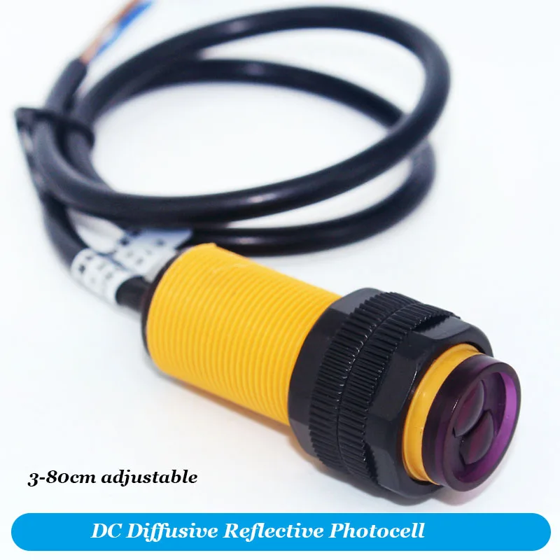NPN NO OR PNP NO 3-80cm DC 5V Infrared Photocell Diffuse Reflective Sensor Perimeter Obstacle Avoidance Motion Barrier Detector