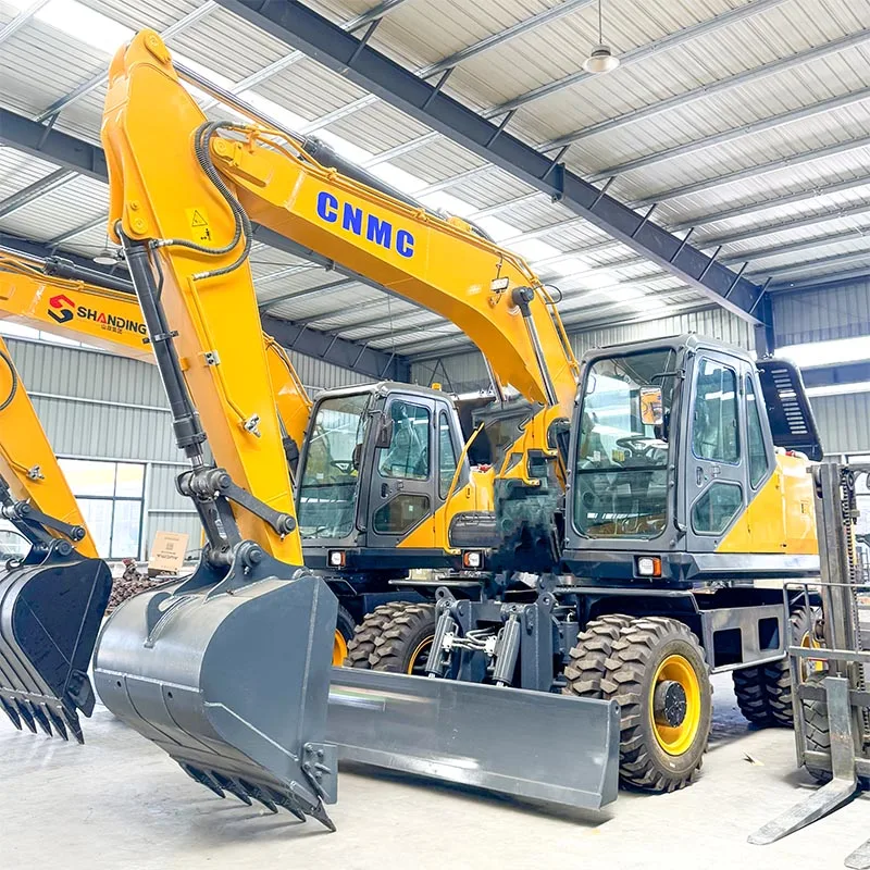 CN60 Wheeled Excavator 6 Ton High Power Backhoe Excavator Digger Yanmar Engine CE EPA Certified Mine Construction Site Use