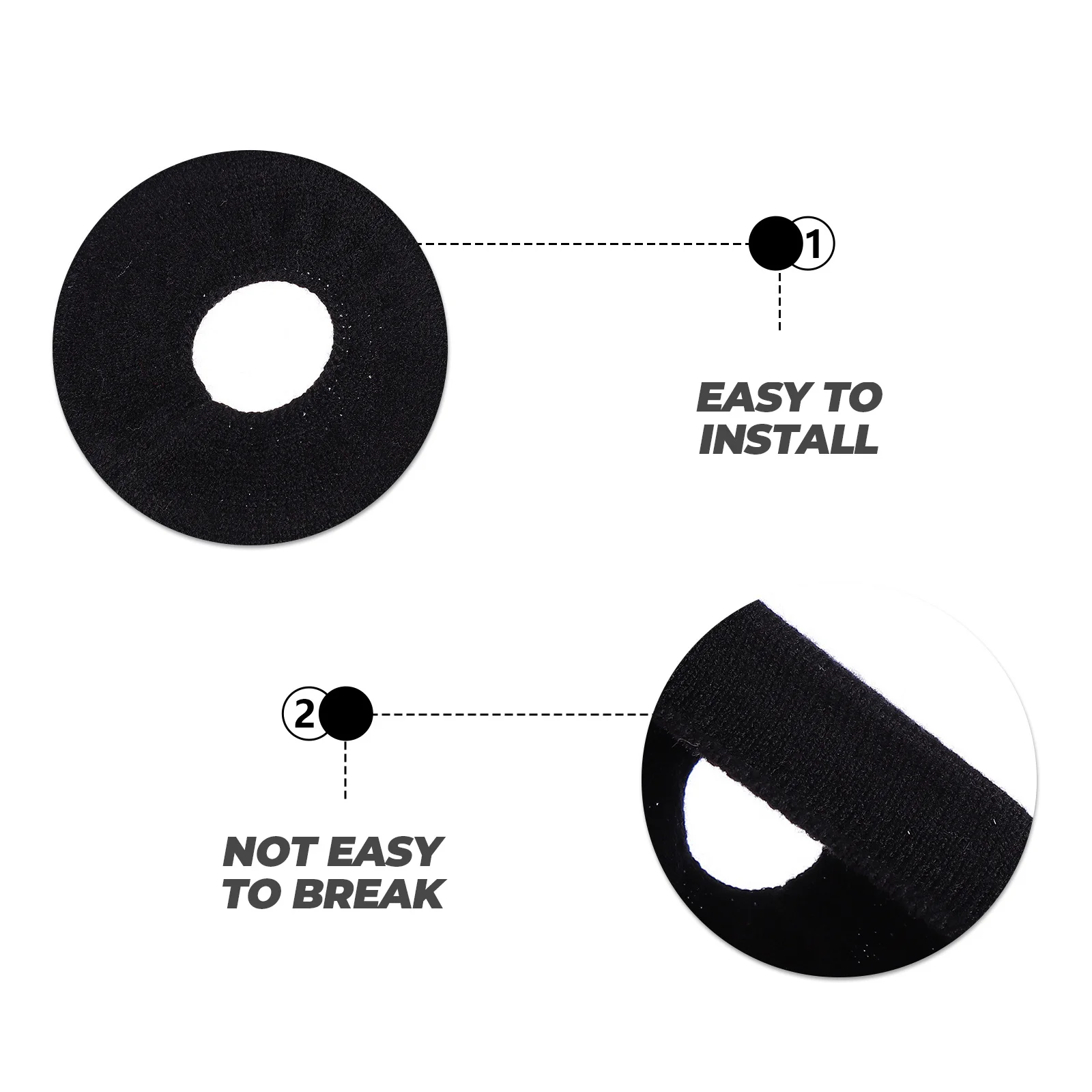 

1Pair Headphone Protective Covers Soft Knitted Fabric Washable Reusable Premium Sound Quality Unaffected Earphone Accessories