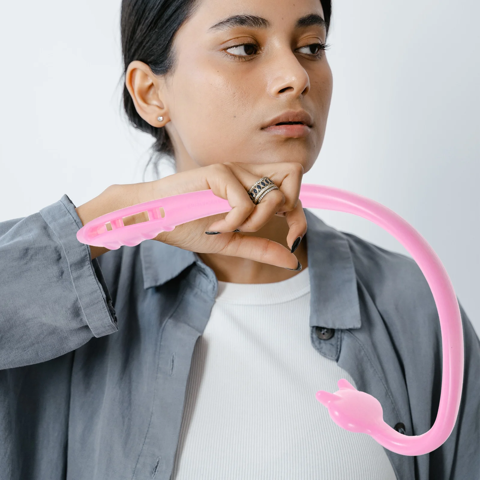 2개입 마사지 훅 인체공학적 플라스틱 등 마사지 스틱 경혈 요법 피로 해소 바디 마사지 용품