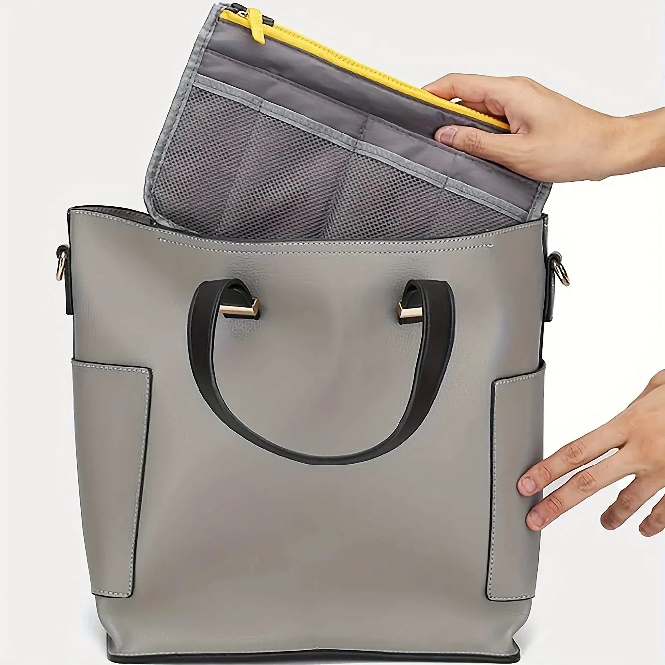 Multi-Functional Bag-in-Bag Storage Small Inner Compartment Multi-Layer Organizer for Home Office And Travel