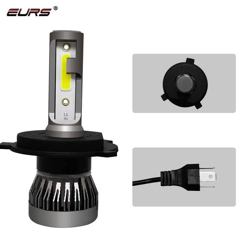 

2PCS H7 Car LED Headlight Conversion COB Bulb 6000K H4 LED H11 9005 9006 9W 12000LM White High Power Mini led Lens HeadLamp 12V