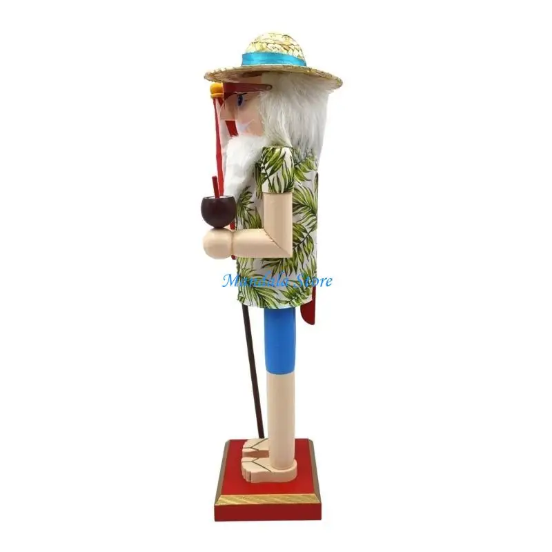 

U2JC 38cm Handmade Festive Nutcrackers Puppets Christmas Tabletop Decors
