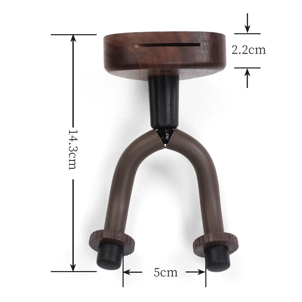 Wall Mount Guitar Hanger Black Walnut Creative 15*15*3cm 230g Display Holder Multi-functional Rubber Iron High Quality