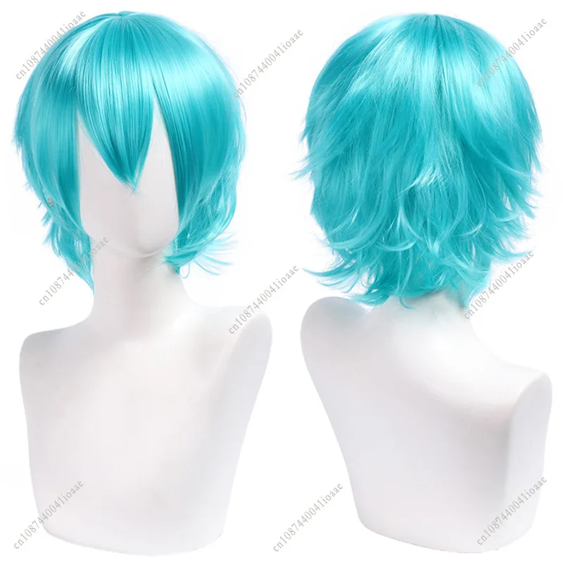 

11.81Inch Short Hair Cosplay Synthetic Wig with Bangs Universal Cosplay Reverse Curly Wig Party Daily Anime Cosplay Costume Prop