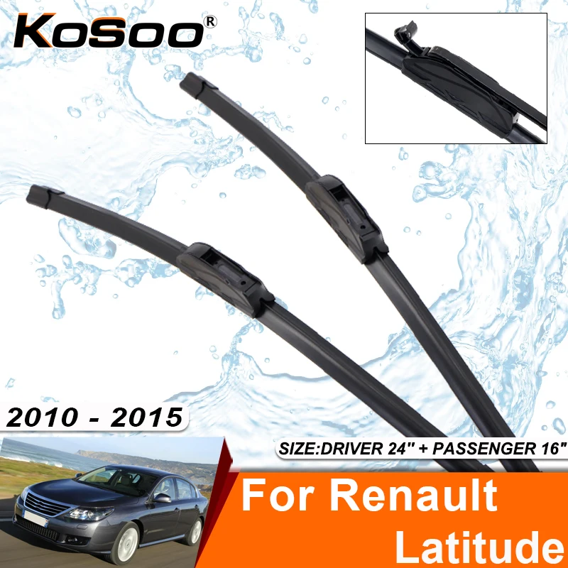 Car Wiper Blade For Renault Latitude Saloon L43 2010-2015 Windshield Rubber Refill Front Window Wiper Accessorie
