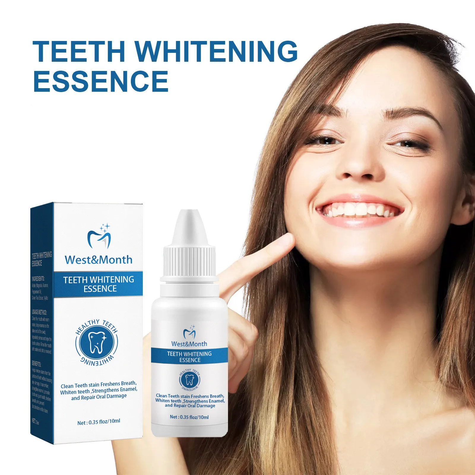 

Teeth Whitening Essence Eliminate Yellow Stains Tartar Dental Plaque Remover Refreshing Bad Breath Tooth Cleaner Serum Product