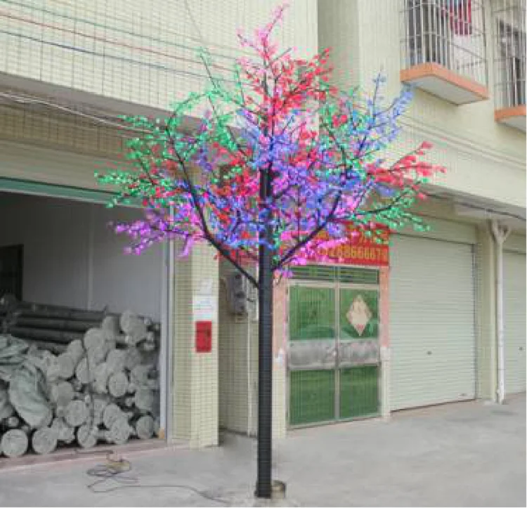 

2024 New Arrival Metal LED Light Tree Deco Light Artificial Cherry Blossom Tree Light for Christmas Holiday Commercial Street