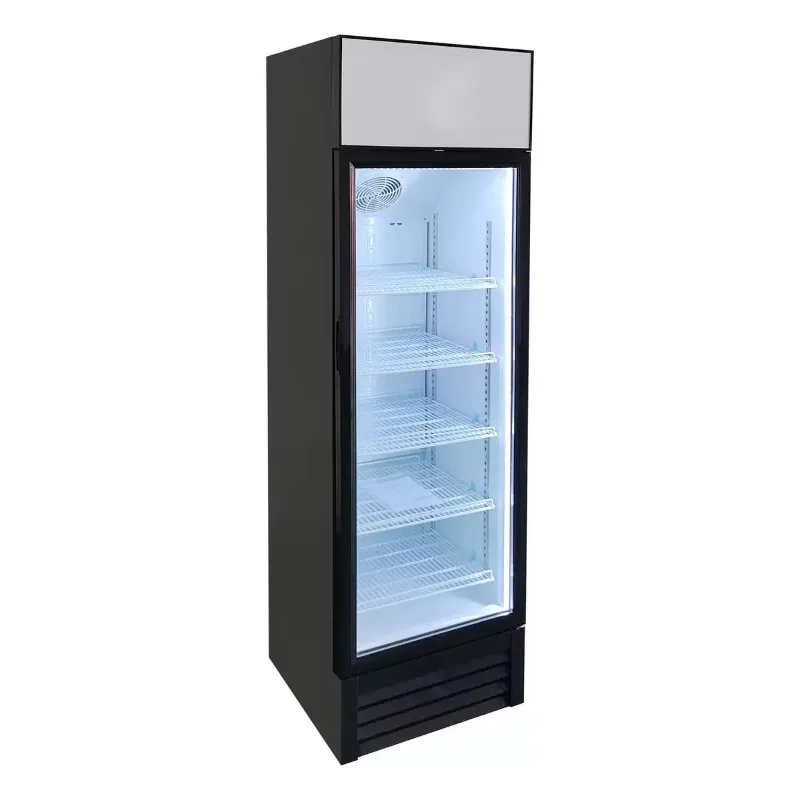 Factory glass door display freezer vertical beverage refrigerator beer cooler beverage display refrigerator