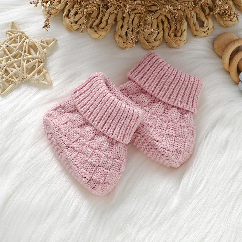 

Newborn Baby Shoes Knitted Children Footwear 0-18M Clothing Accessories Warm Cute Infant Boy Girl Boots Fashion Solid Turn-down