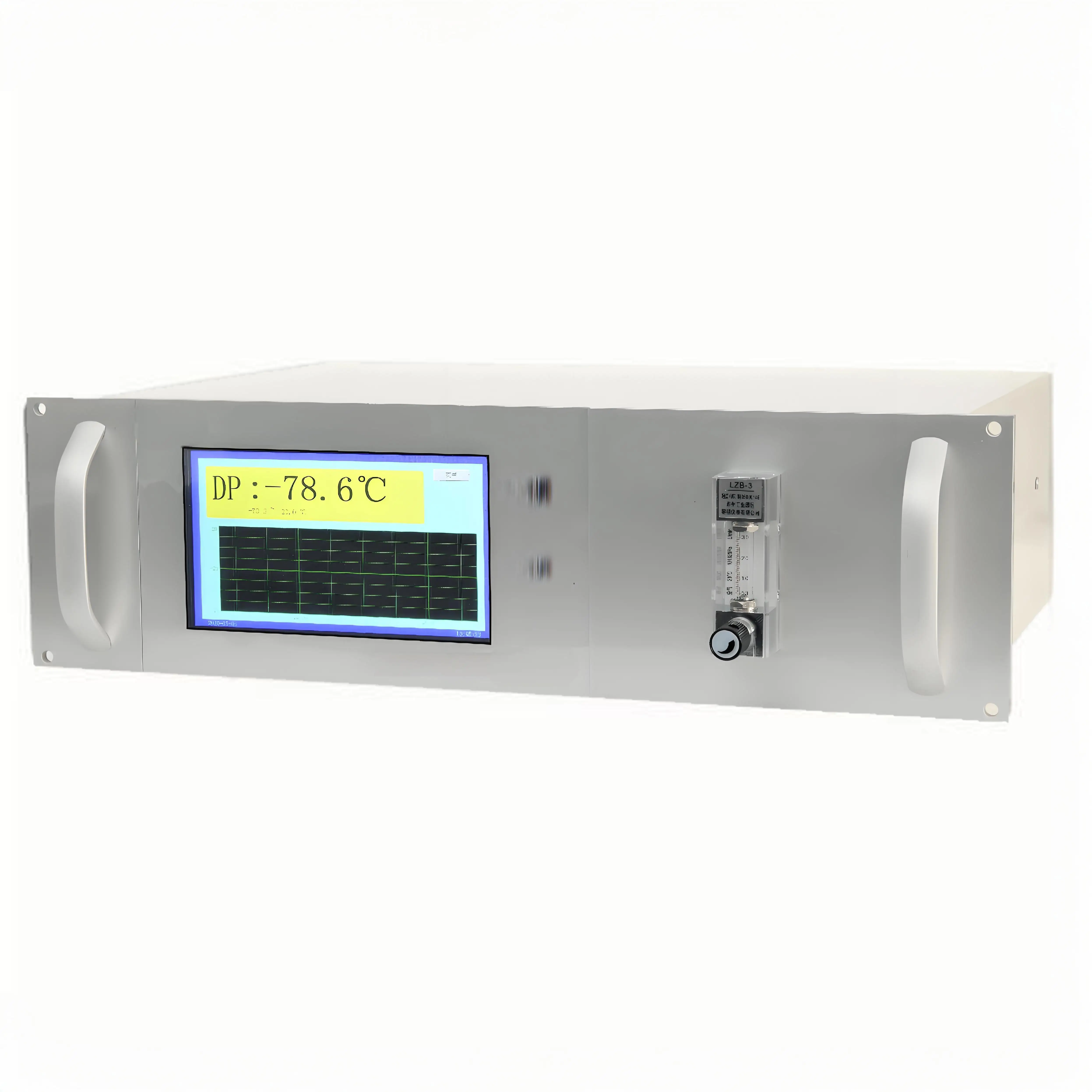 Capacity-resistance flue gas humidity transmitter analyzer for dew point measurement and analysis