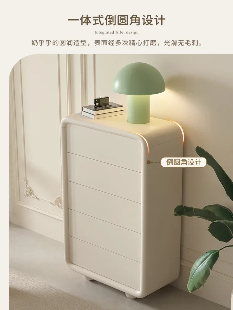 French Cream Style Decorative Cabinet Simple Multi-Functional Storage Cabinet Middle and Ancient Bedroom Fashion Storage Cabinet